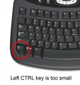 Microsoft Comfort Curve Keyboard 2000 left CTRL key