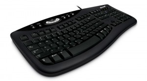 Microsoft Comfort Curve Keyboard 2000 quarter view