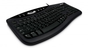 Microsoft Comfort Curve Keyboard 2000 quarter view Microsoft Comfort Curve Keyboard 2000 quarter view